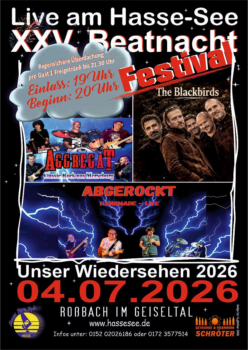 XXV. Beatnacht 2026 Vorderseite